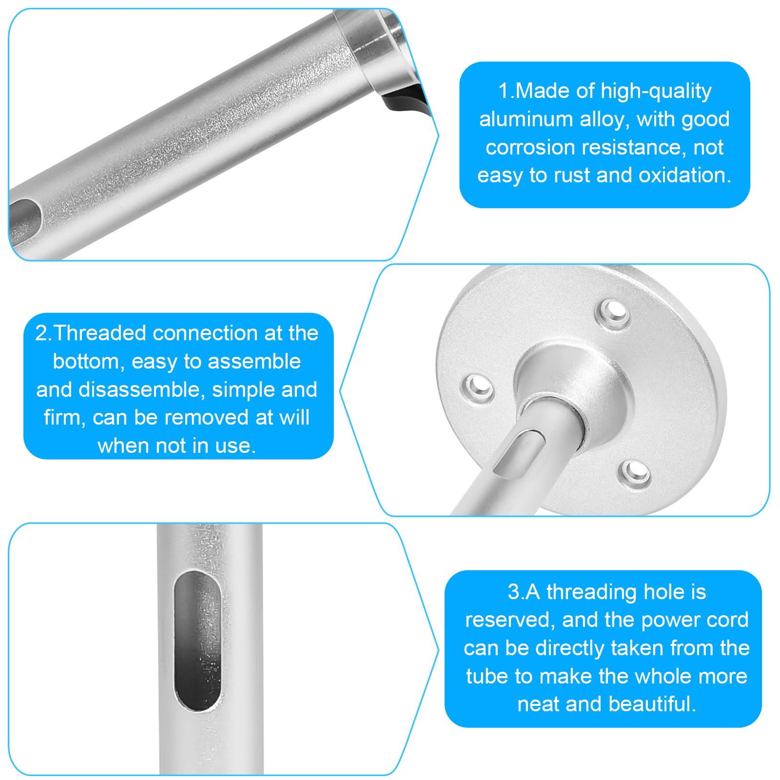 Supporto Proiettore Soffitto/Parete RMENOOR - In Lega Alluminio Regolabile 360° Per Mini Proiettori - Foto 6