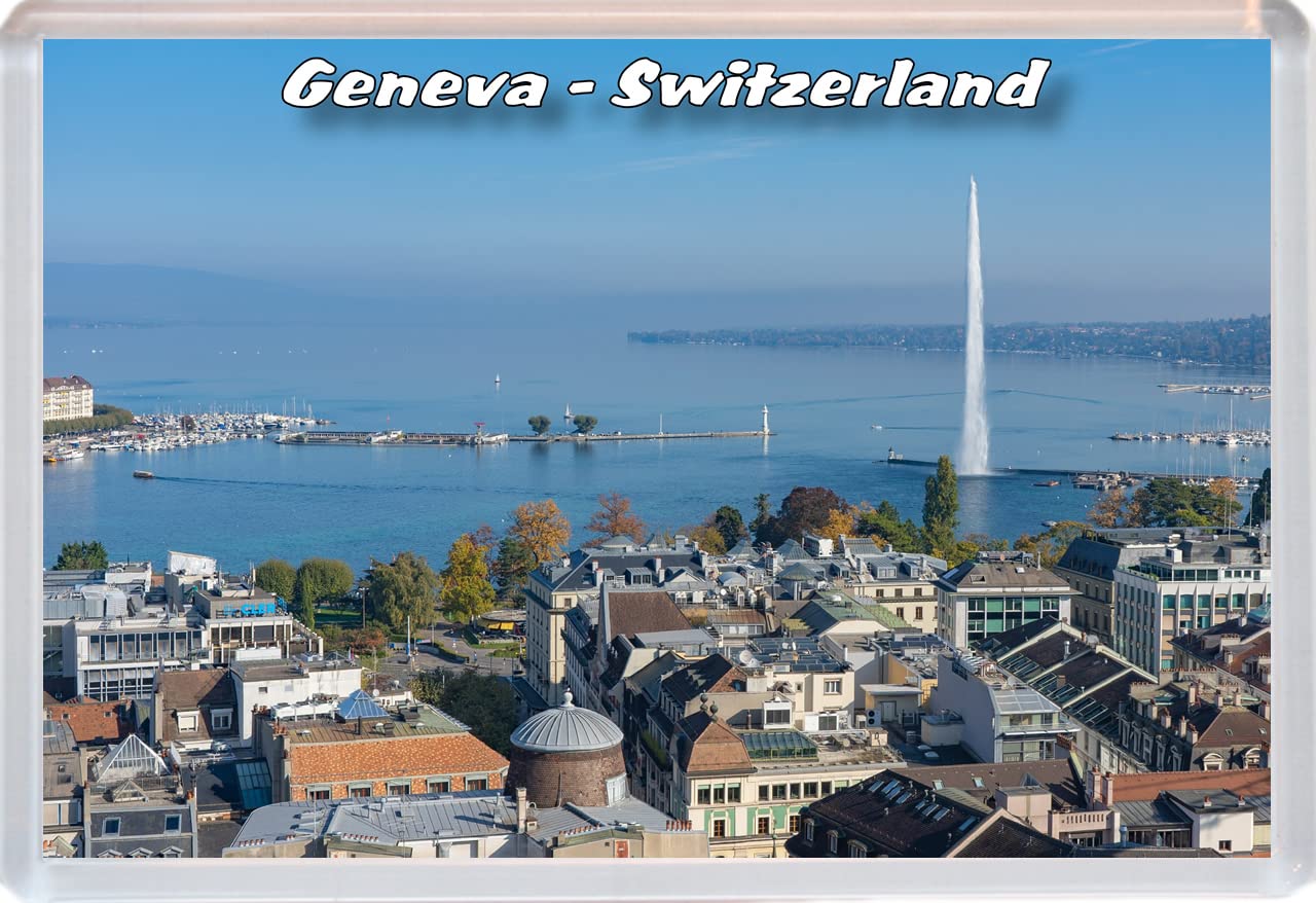 Baked Bean Store Multicolor Geneva - Switzerland - 96 X 67Mm Jumbo Fridge Magnet/Magnets Bbsfhm287