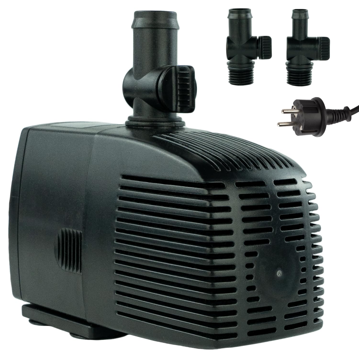 Teichpumpe 230 V – 1.500 L/H, 25 Watt, 10m Kabel, 250 cm Förderhöhe, Wasserpumpe, Aquariumpumpe, Wasserspielpumpe und Zimmerbrunnen-Pumpe | Brunnenpumpe | Tauchpumpe | Springbrunnen-Pumpe | KEP1500N