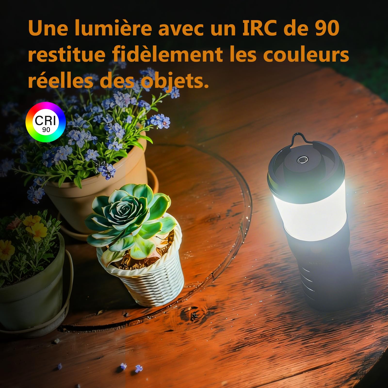 Sofirn LT1 Lampe Camping Rechargeable, Lanterne Exterieur,700 LM, 2700K–5000K, 90 CRI,12000 mAh, IPX7, USB-C, Lanterne Adaptée aux Coupures de Courant, aux Voyages et aux Situations d’Urgence