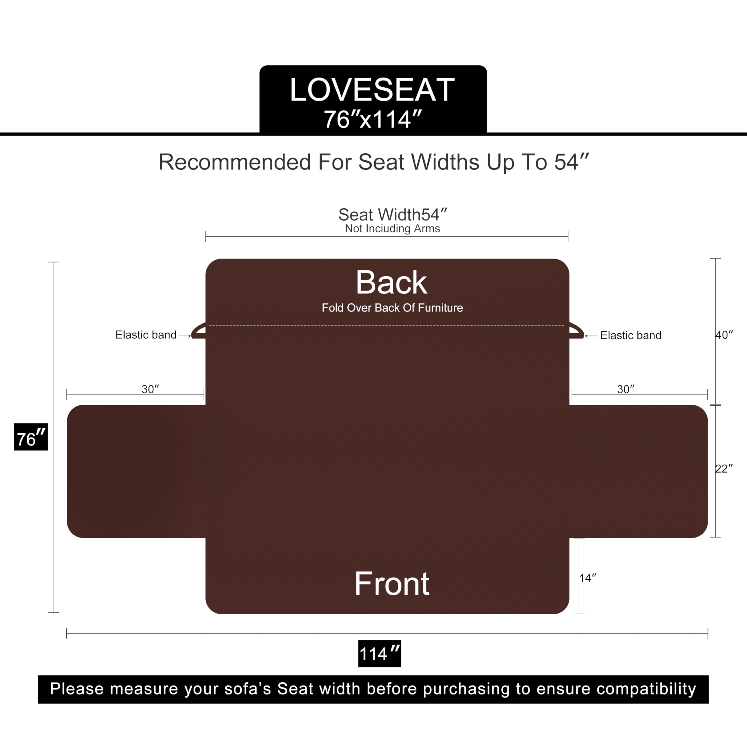 U-NICE HOME Loveseat Pokrowiec na sofę, dwustronny pokrowiec na kanapę dla psów z elastycznymi paskami, wodoodporny ochraniacz na meble dla zwierząt domowych, pokrowiec na kanapę na 2 poduszki (loveseat, kość słoniowa/kość słoniowa)