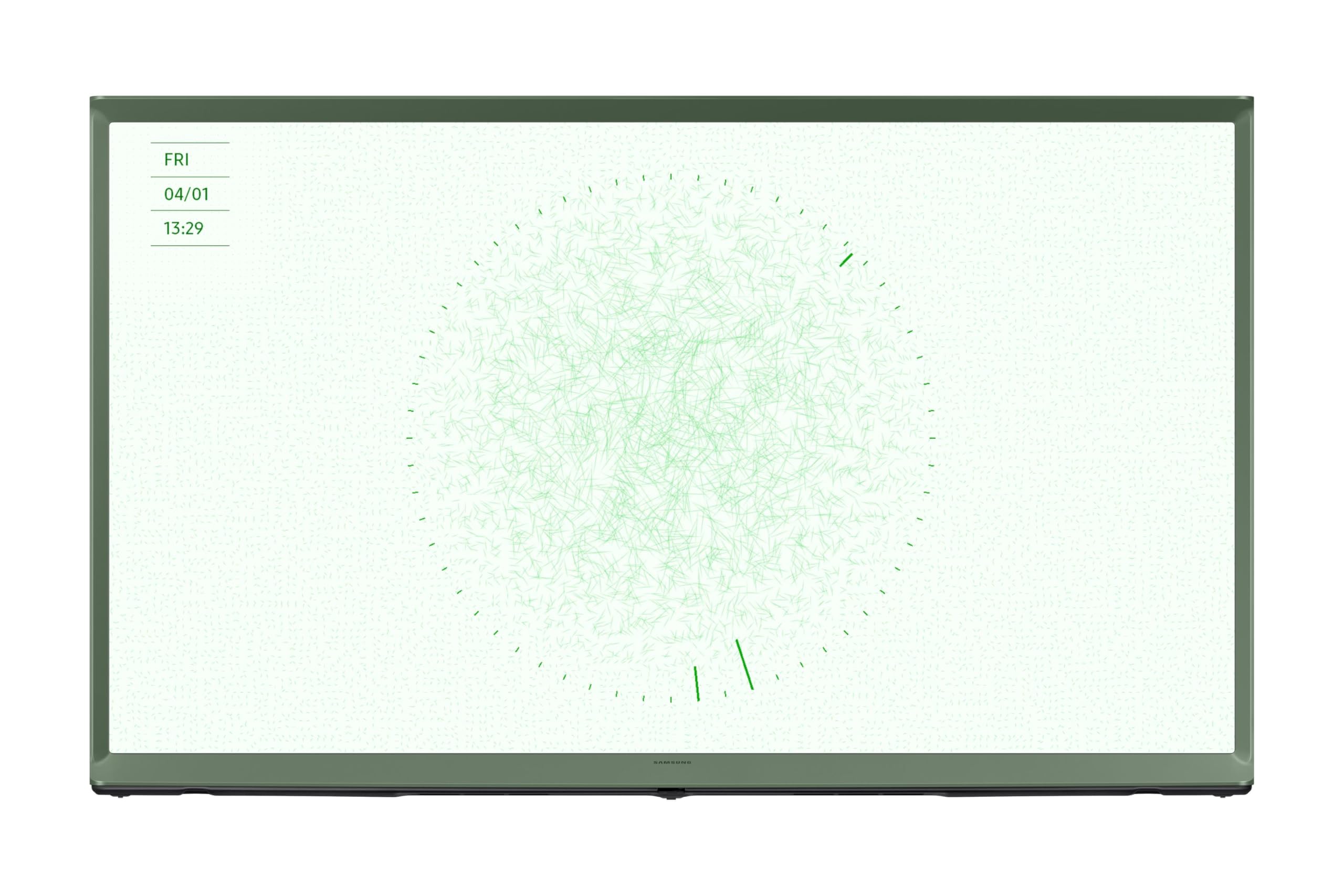 Samsung TV The Serif Vert 55 Pouces QLED TQ55LS01DB, Écran Certifié sans Reflets, Téléviseur Design 360°, Mode Ambiant+, Smart TV, Technologies OTS Lite, Pieds Détachables Inclus