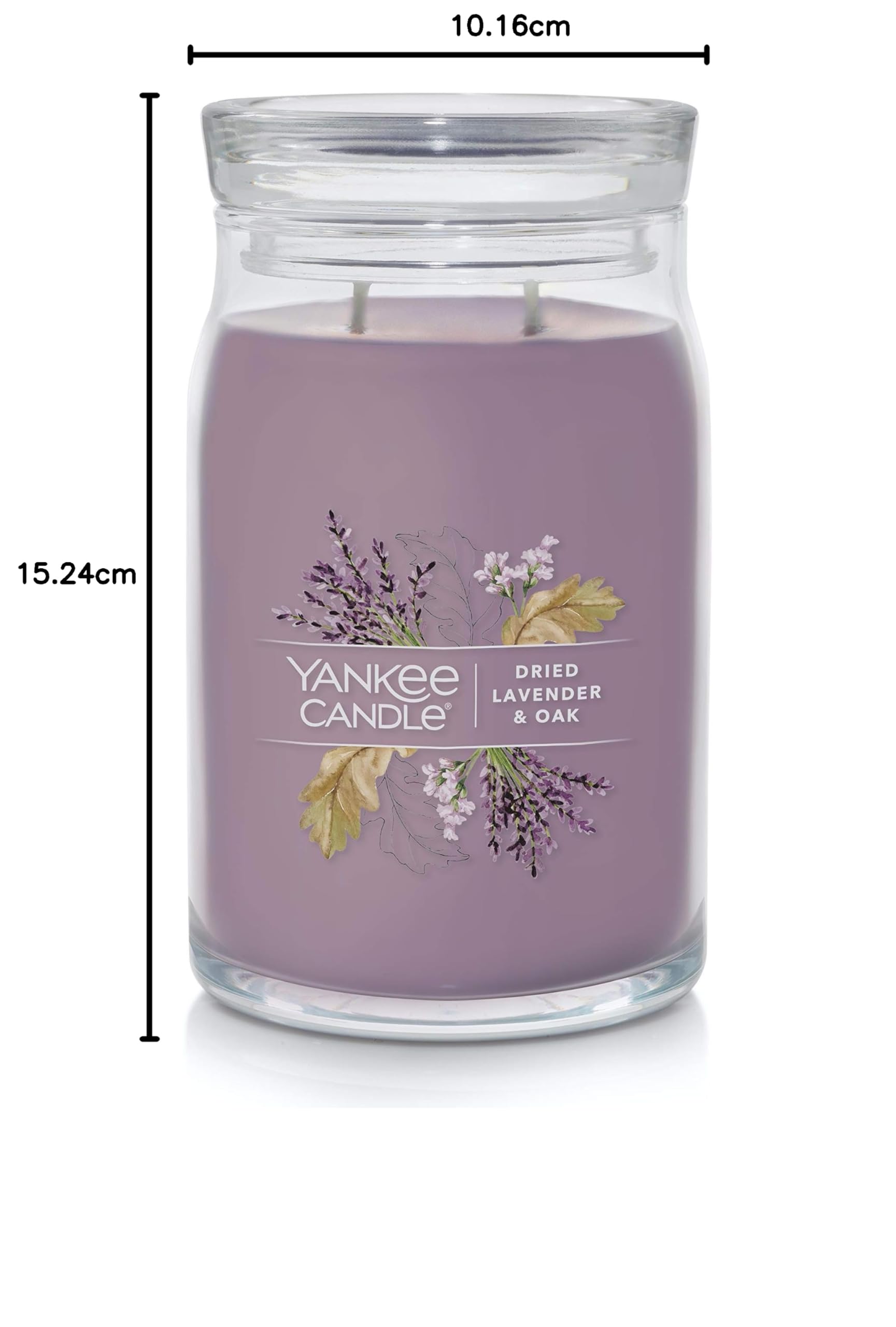 Yankee Candle Duftkerze im Glas, getrockneter Lavendel und Eiche.