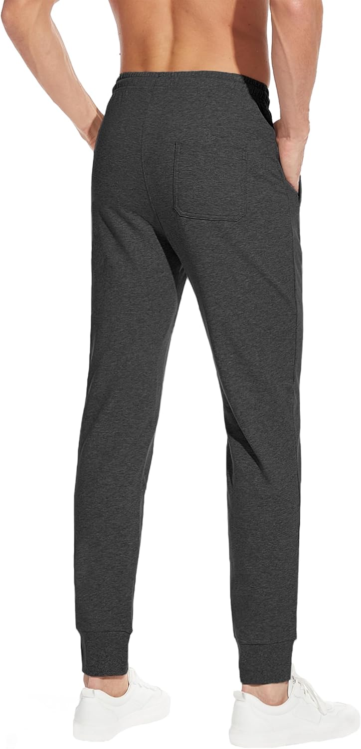 SEVEGO Men's 32"/34"/36"/38" Tall Inseam Lightweight Cotton Joggers Extra Long Sweatpants Athletic with Zipper Pockets - Image 2
