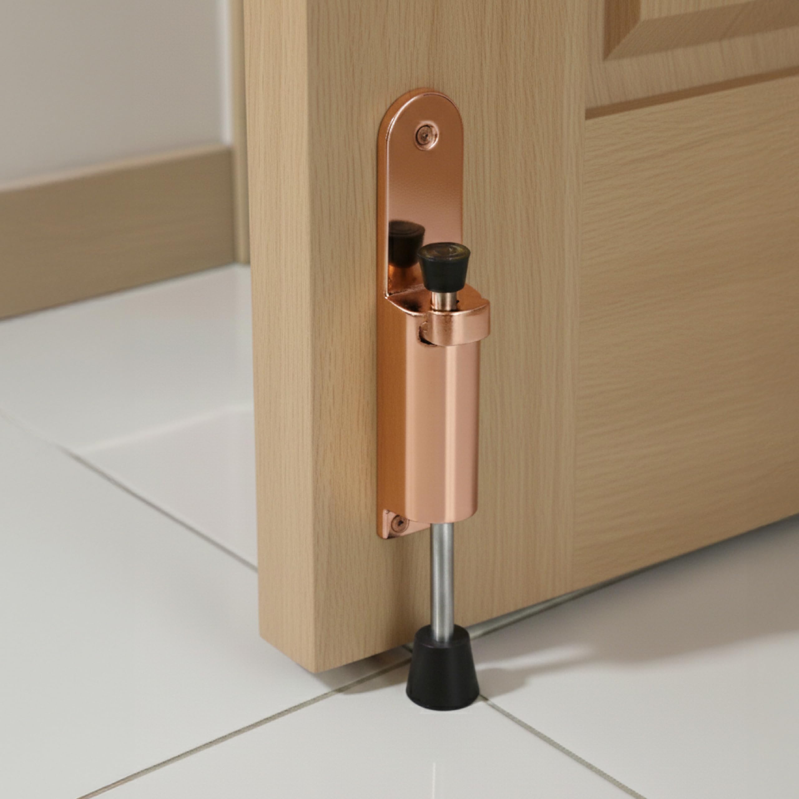LAPO Foot Press Door Stopper | Spring Action Kickdown Door Holder | Anti-Slip Rubber Tip | Firm Door Holding | Easy Screw Mounting | Ideal for Home & Office Use | Antique Finish | Pack of 1 — Amazon image 9