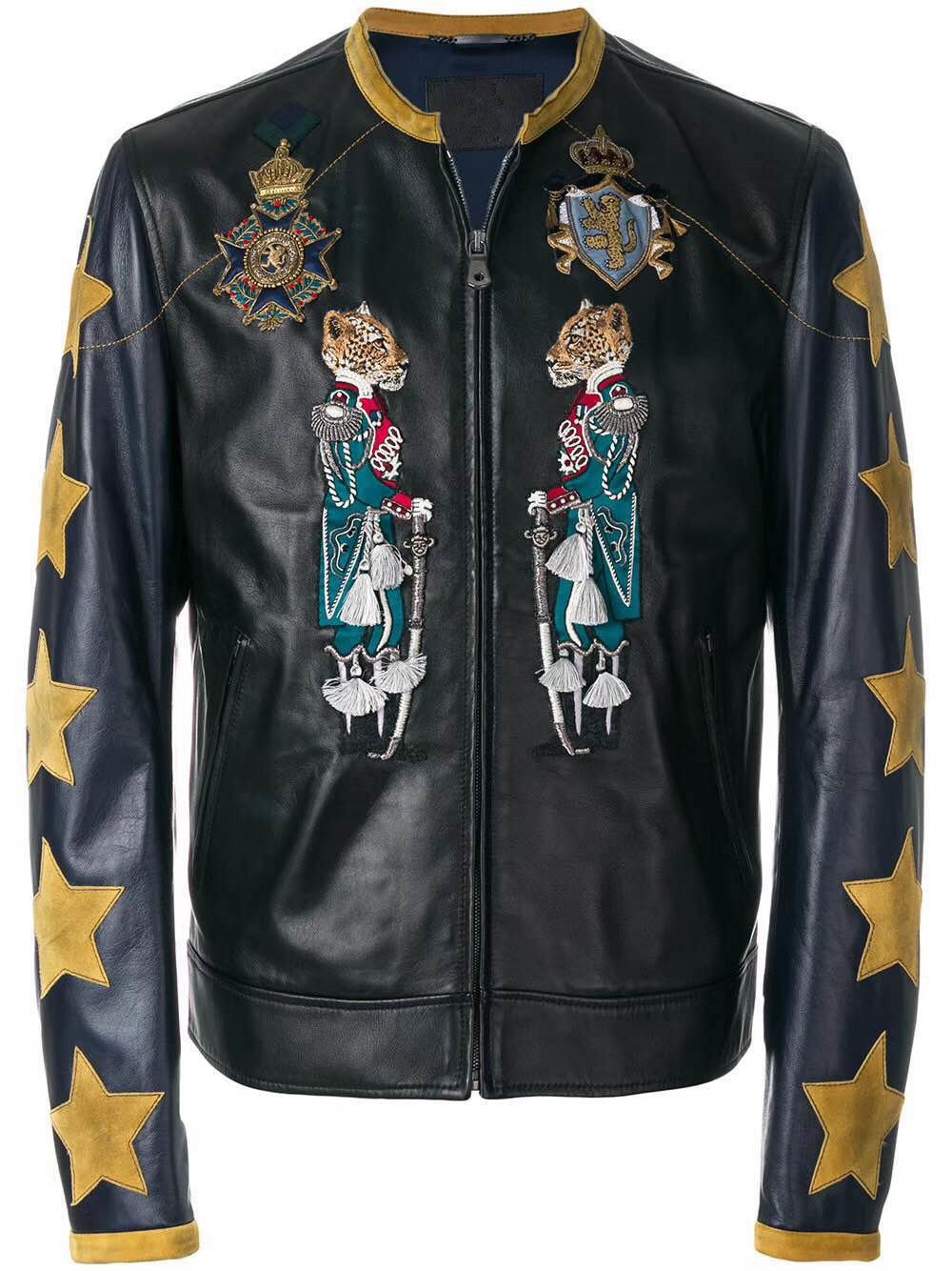 1 Paio Di Toppe Ricamate Con Perline A Tema Leopardo Soldato Polizia - Motivo Applique Da Cucire O Stirare Su Giacca, Vestiti, Borse - TH880