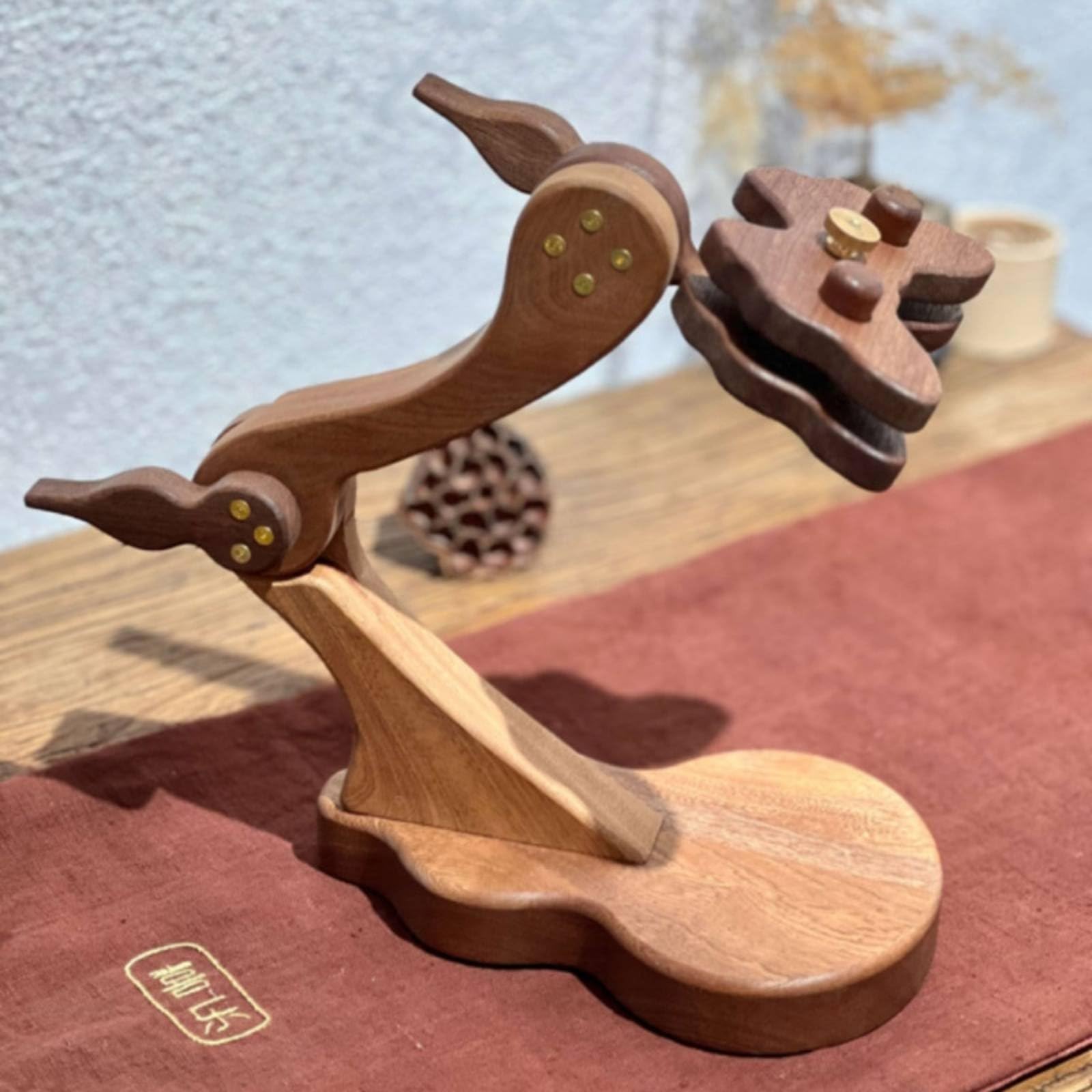 Hellery Telaio da Ricamo Base da Tavolo in Legno di Faggio Levigato con Bloccaggio Stabile per Rotazione Completa per Ricamo E Cucito Adatto per Casa Laboratorio Viaggio