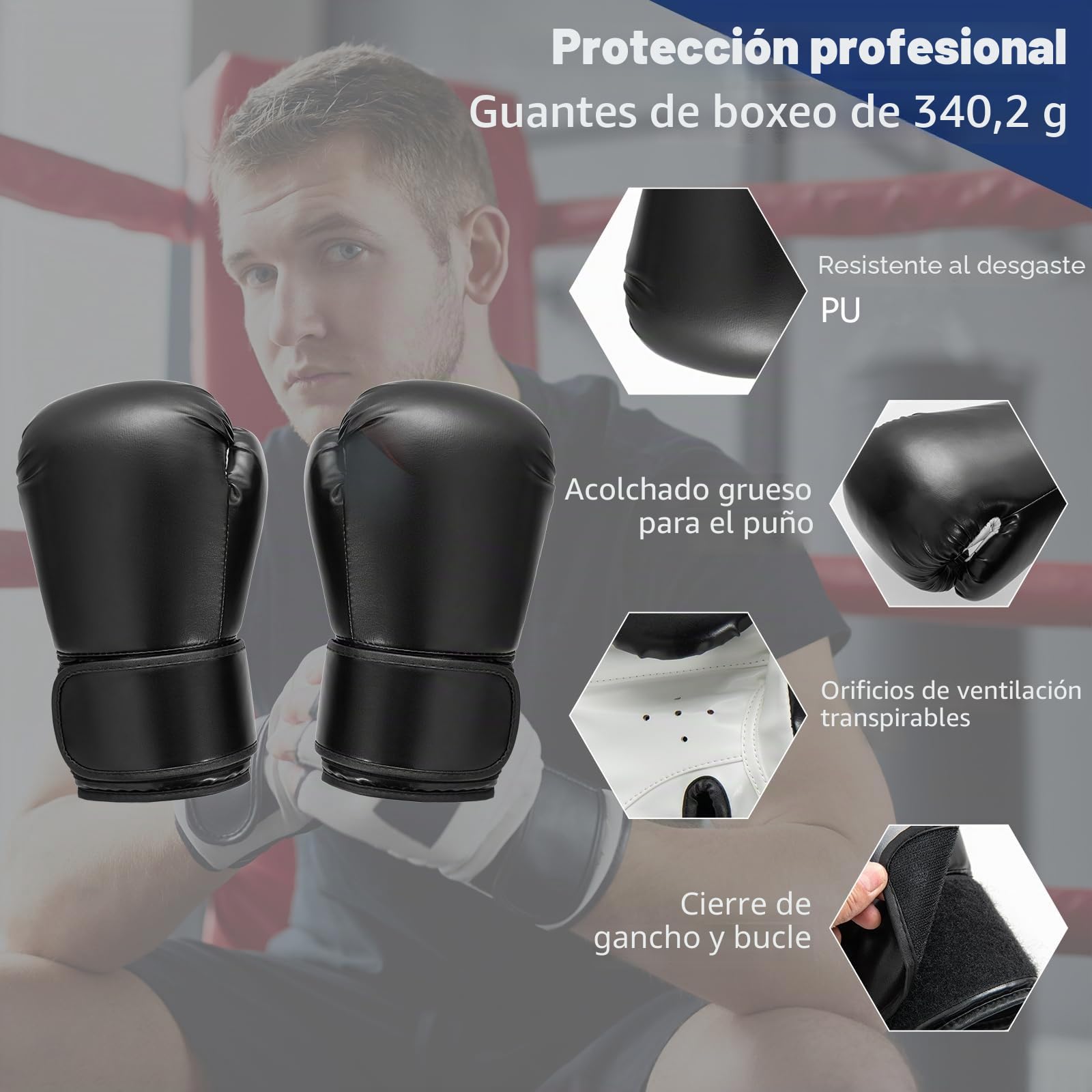 KOMFOTTEU Saco de Boxeo de Pie de 173 cm, Saco Pesado para Adultos con Guantes, Saco de Punching con Base de Ventosa con Relleno, para Casa, Gimnasio