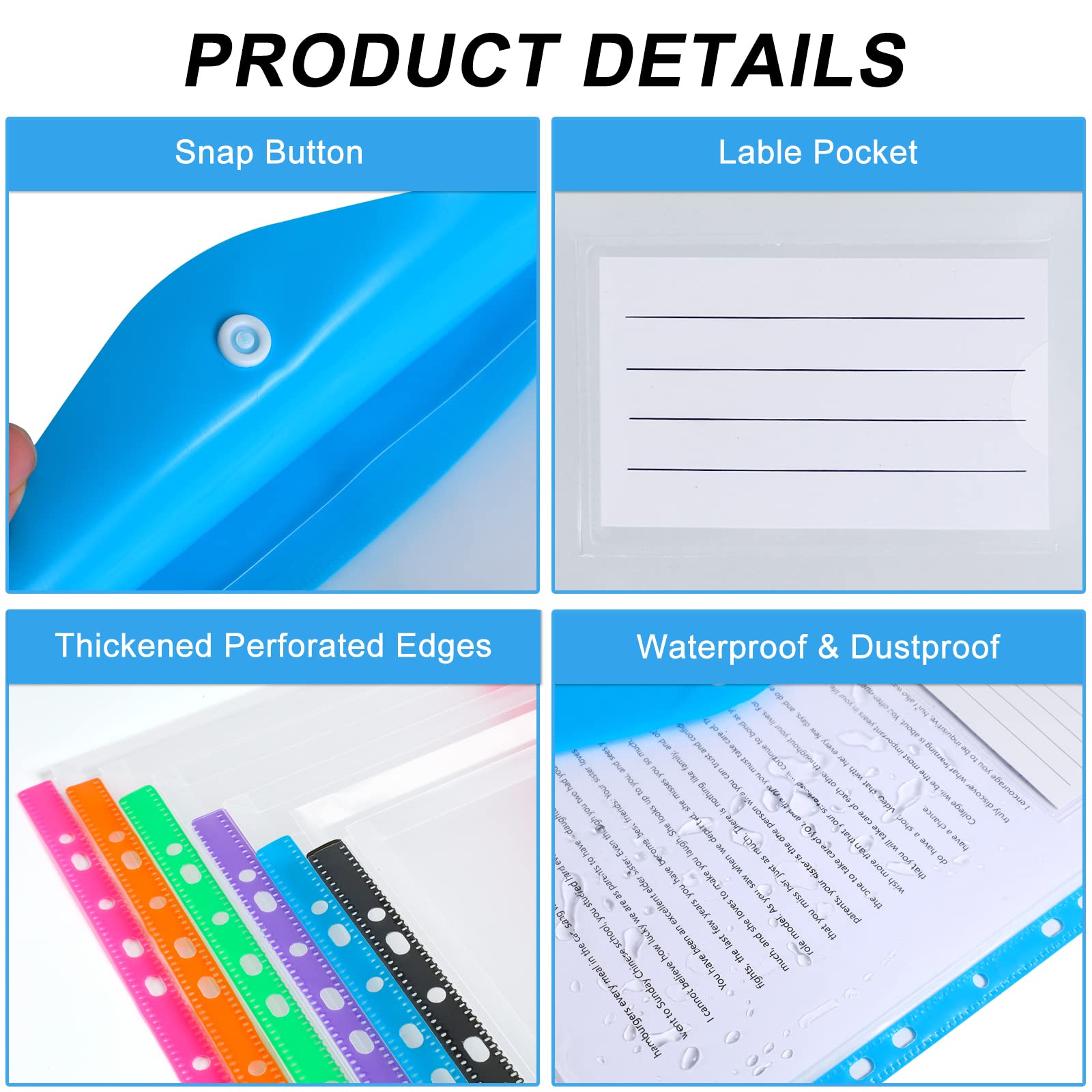 Buste Forate Trasparenti A4 Buste Perforate Trasparenti