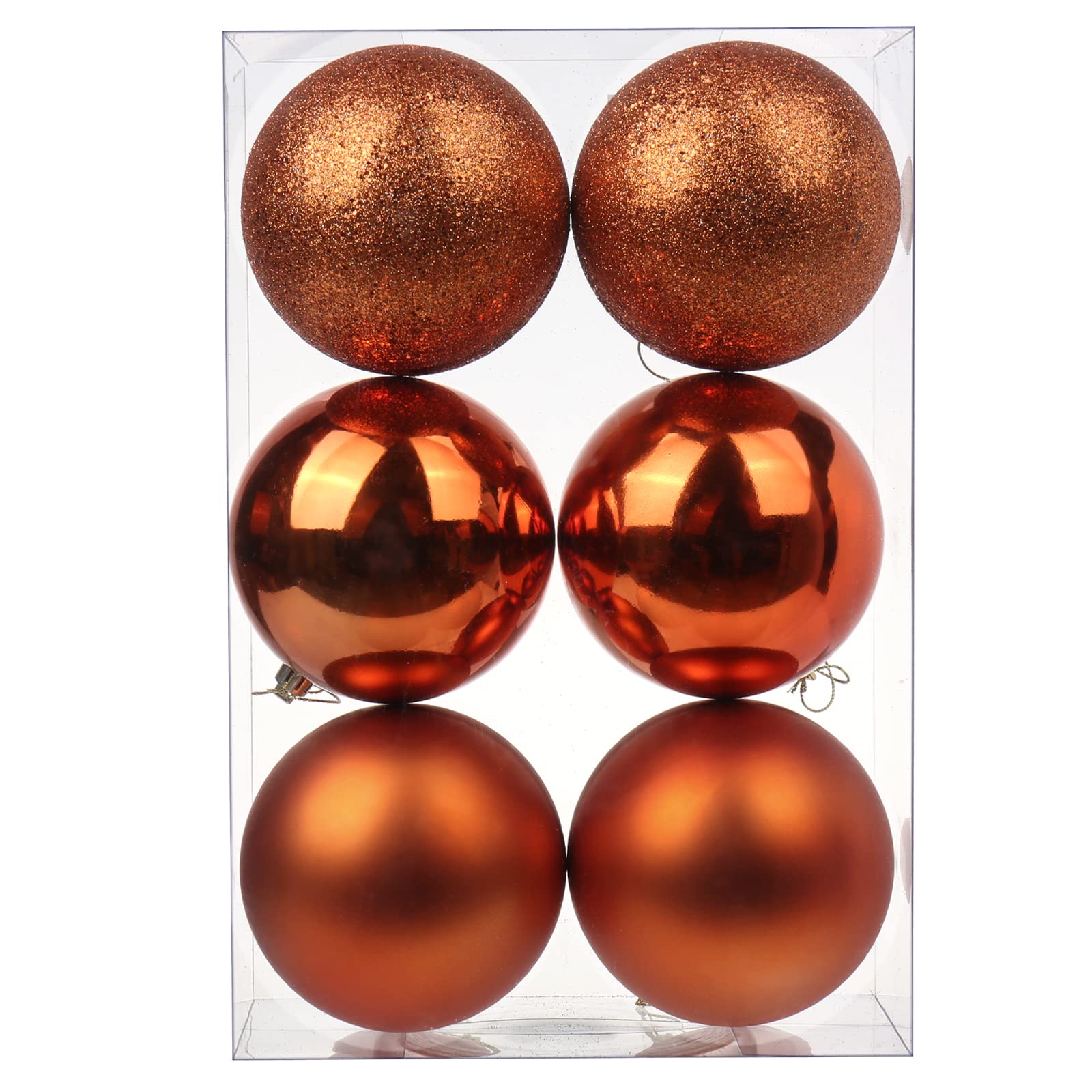 Briful 6PCS 10CM Christmas Baubles, Christmas Tree Decorations Xmas Hanging Ornaments Small Shatterproof Balls for Home Festival Gifts Xmas Decorations