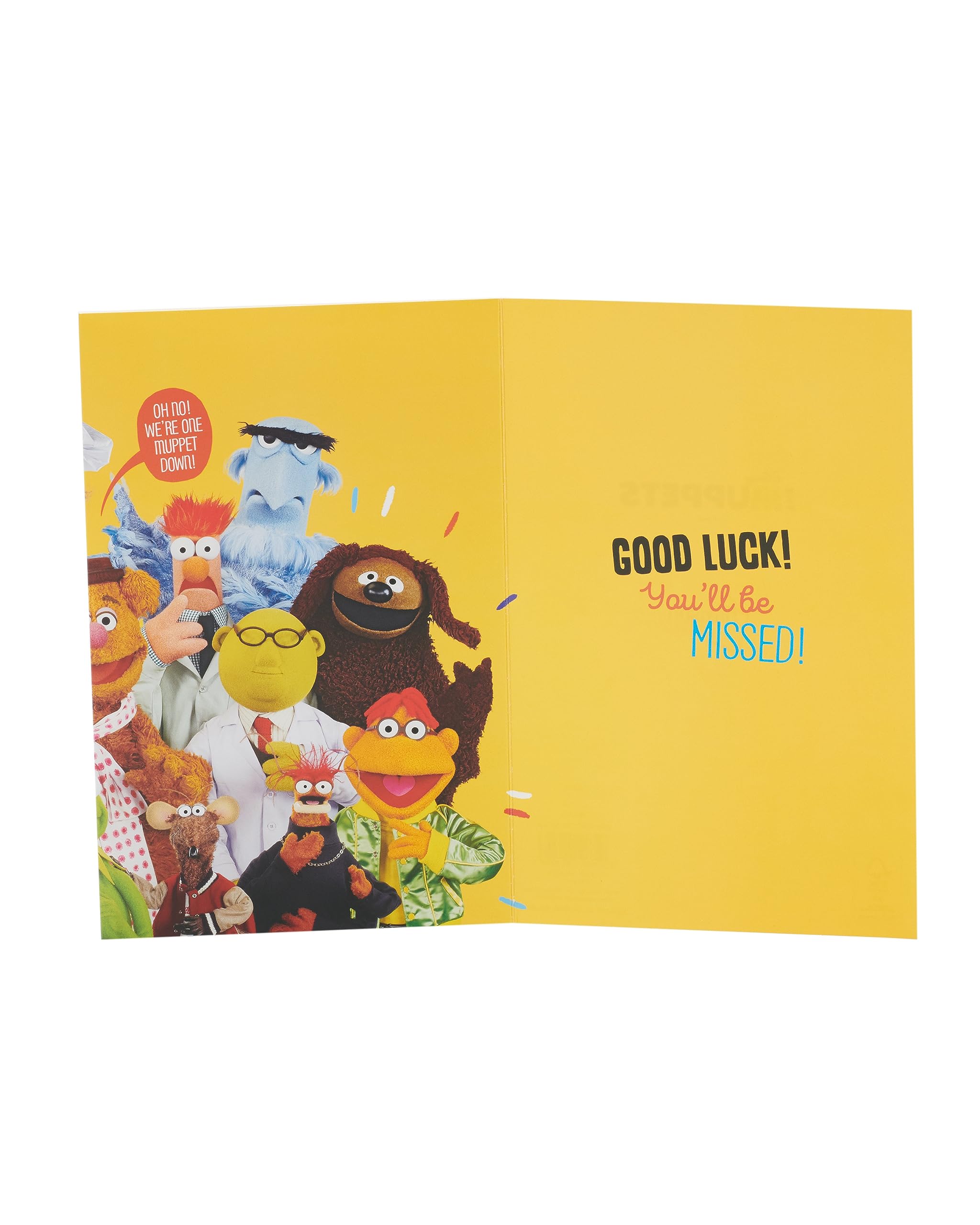 UK Greetings Carte De Félicitations Disney The Muppets Pour Lui/elle/ami – Pour L'obtention D'un Diplôme – Motif Feuille Rouge