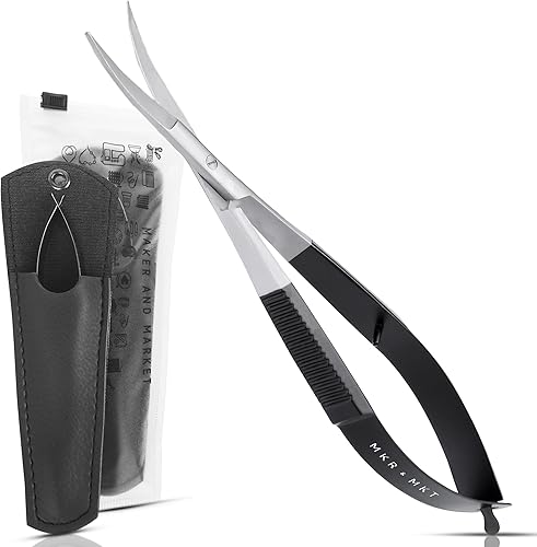 Spring Action - Tijeras EZ Snip de 4.5 pulgadas con funda de bolsa para aplicaciones, bordado, tela, hilo, tejido, costura, arte y manualidades