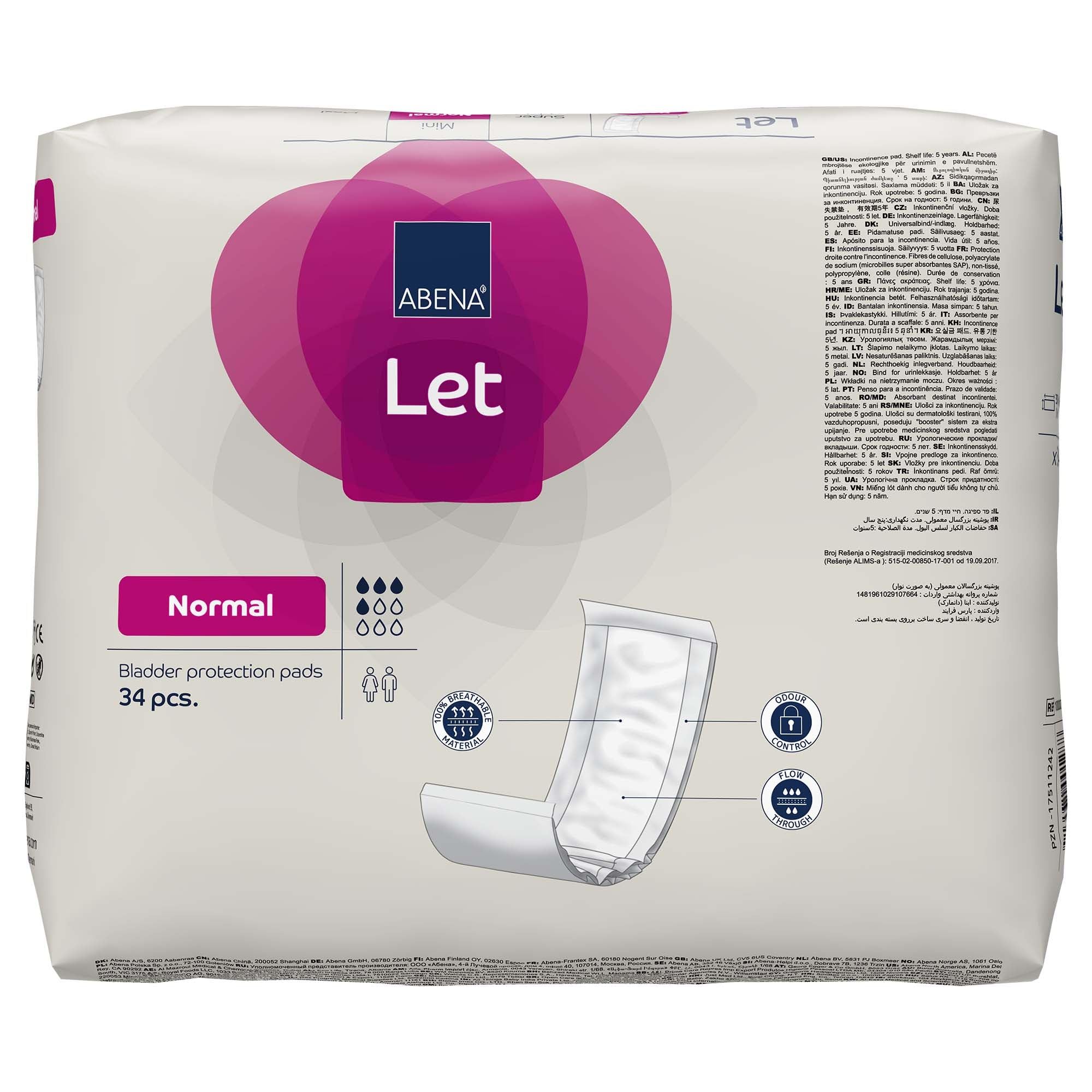 Abena BOOST Fluff Lot de 306 serviettes hygiéniques pour incontinence – Pas de barrière/écoulement (tailles normales à XL) normales