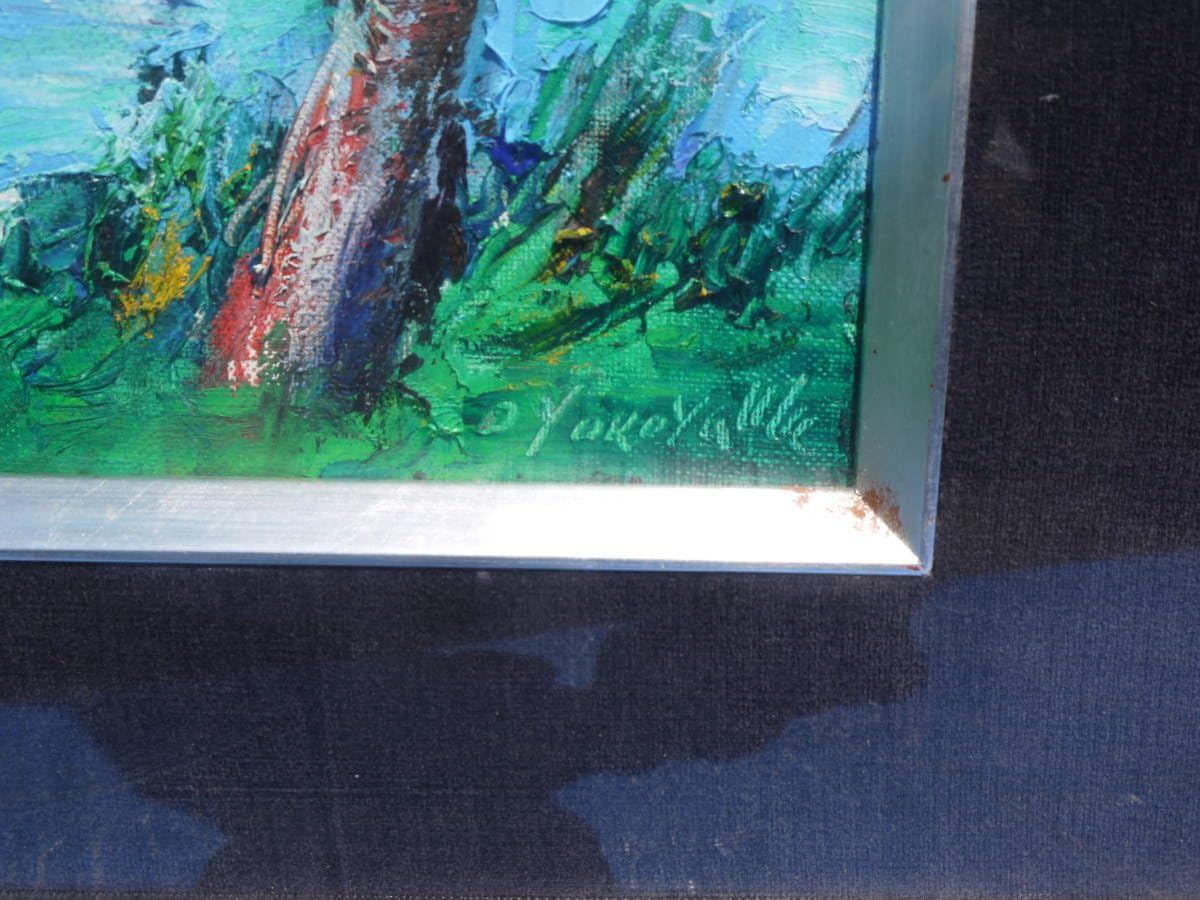 Amazon.co.jp: 2Ju29 O横山央児 油彩画「松島 双観山にて」F4号 額装