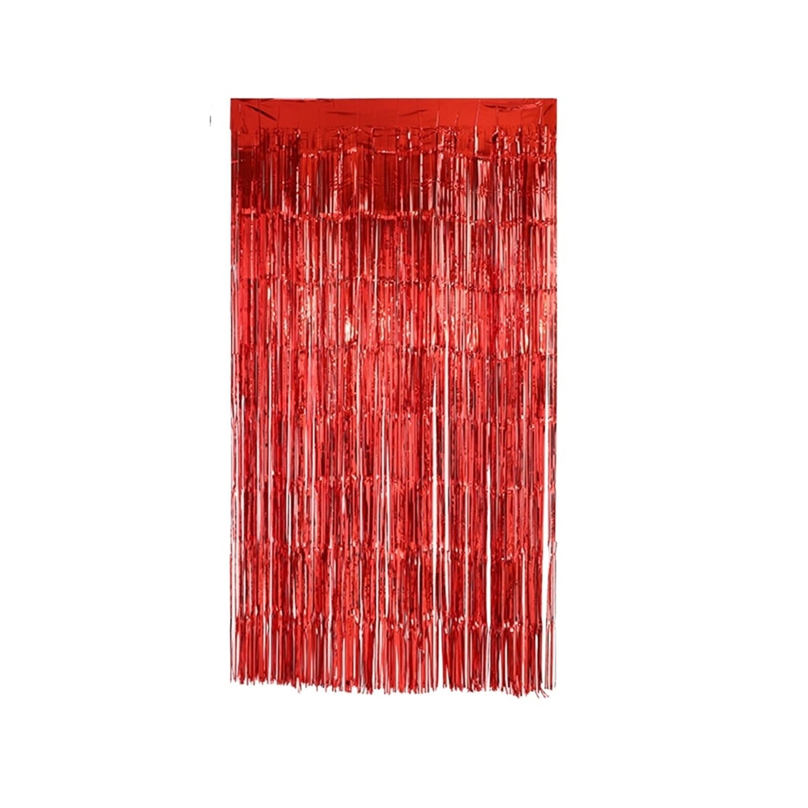 Rideau de guirlandes à Franges en Aluminium, 14 pièces/1x2.0m, Fournitures décoration for fête d'anniversaire et Mariage pour Cuisine(Red)