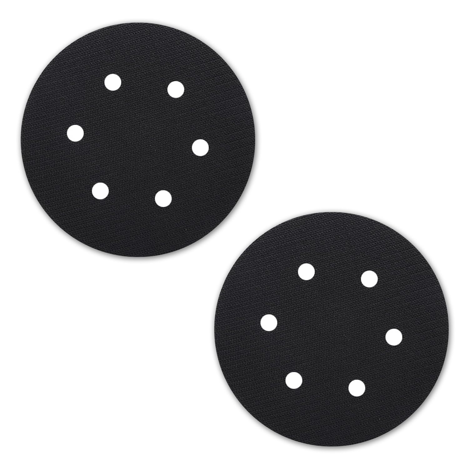 Syeycw Black/White 2 Pcs 6 Inch 6 Holes Sanding Discs, Foam Soft Sponge Interface Pad, 150 Mm Orbital Sanding Sponge, Impact Resistant Low Noise Reduction Foam Buffer, For Orbital Sander, Polishing Machine
