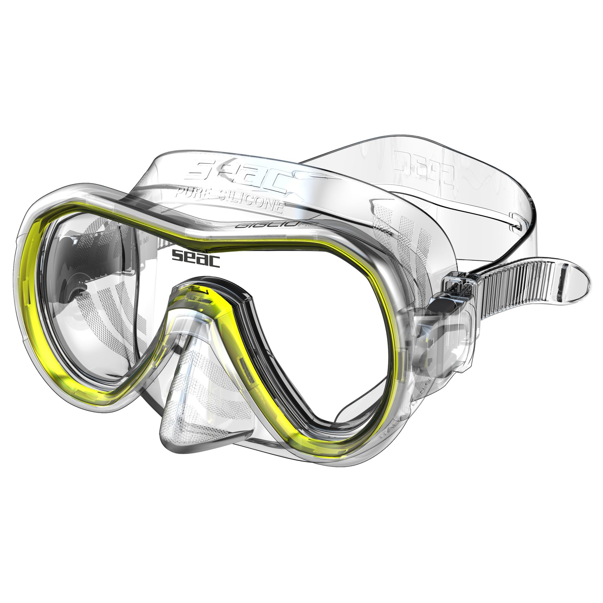 Seac Set Giglio, Set Snorkeling con Maschera Subacquea e Snorkel con Valvola di Spurgo Acqua per Adulti e Ragazzi