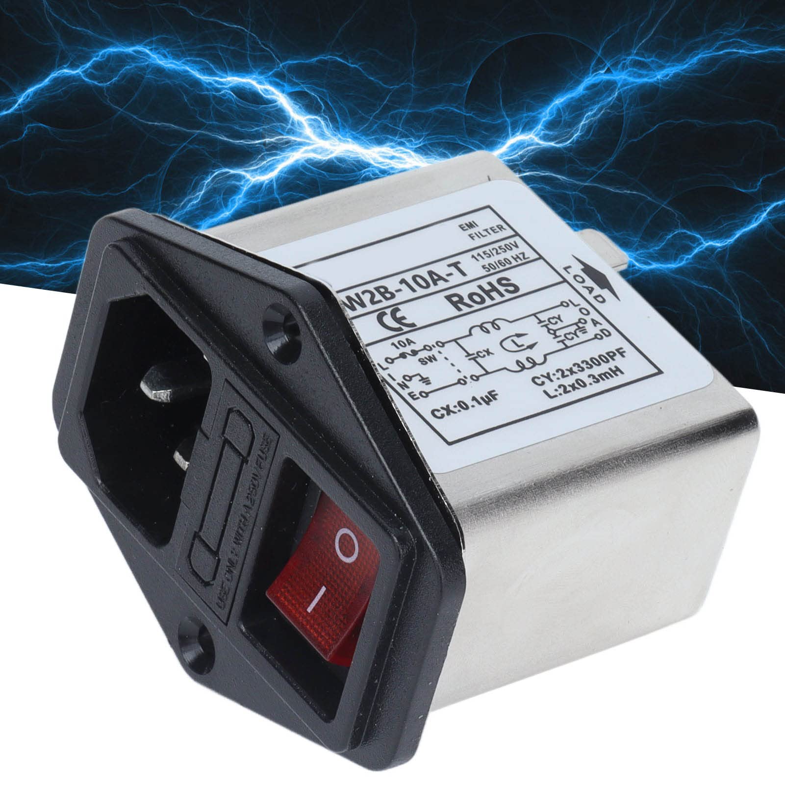 Filtres Powerline, petit filtre Emi suppresseur de bruit compact pour équipement de laboratoireFiltres anti-perturbations électromagnétiques