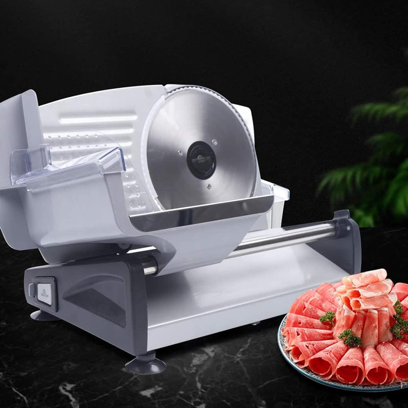 Cortadora eléctrica de Carne y Alimentos, Acero Inoxidable 1-15 mm, cortadora de Carne Comercial automática para Cocineros, cortadora de Carne para Carne congelada,