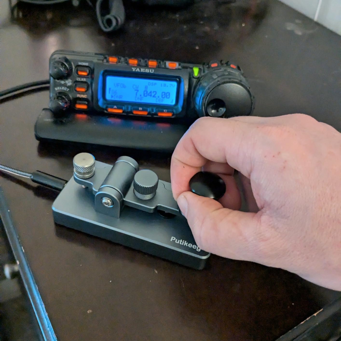 Putikeeg Bouton Morse CW, Clé Télégraphique, Émetteur Code, Émetteur-récepteur pour Radioamateurs, Bouton Morse, Keyer CW