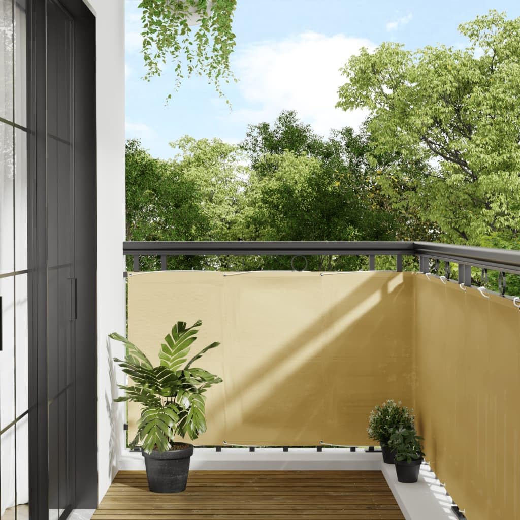 Brise-vue pour balcon idéal pour jardin et terrasse couleur sable
