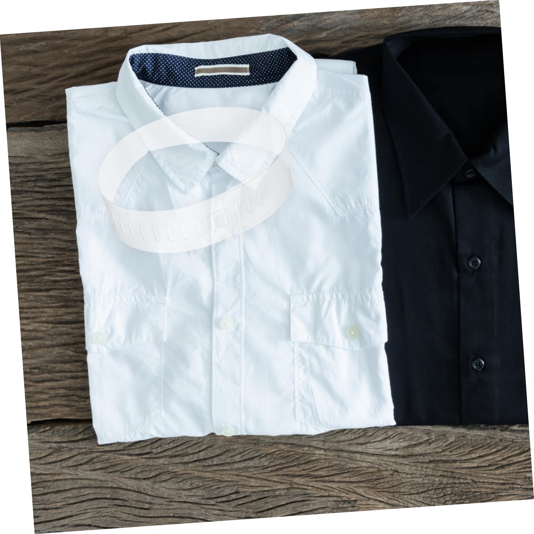 Veemoon 100pcs Shirt Collar Support Stays Thick Plastic Collar Holders for Men's Shirts