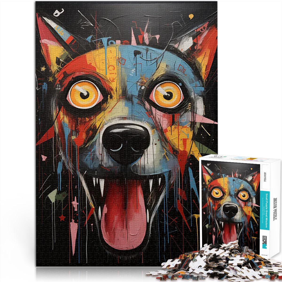 1000 Piece Jigsaw Puzzle for Adults Epic Acrylic dog für Lernspiel-Herausforderungsspielzeug Geburtstagsgeschenke38x26cm
