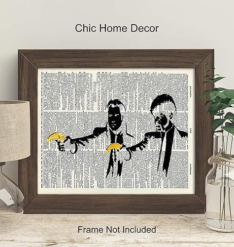 Miniatura 2 de Banksy Graffiti, póster de pulp Fiction Banana Gun  Mural de calle de 8 x 10, arte de diccionario, decoración de pared urbana  Regalo fresco y