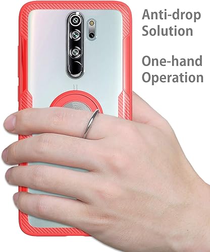 Miniatura 4 de Qseel Funda transparente para Xiaomi (Mi 10Mi 10 Pro -5G), funda de armadura de anillo transparente, protector de cubierta a prueba de golpes