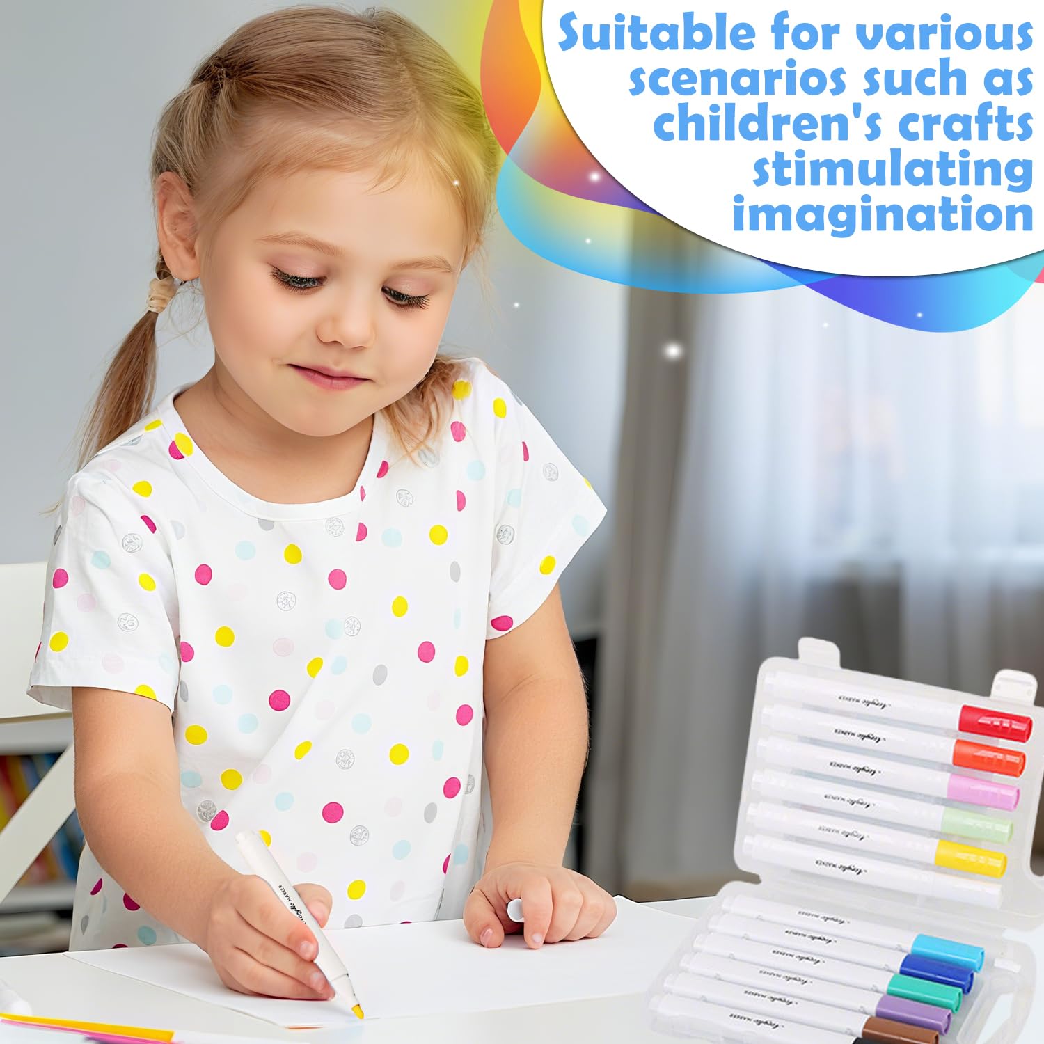 Shuttle Art 44PCS Kit de Peinture à Texture Magique avec 28 Feuilles de