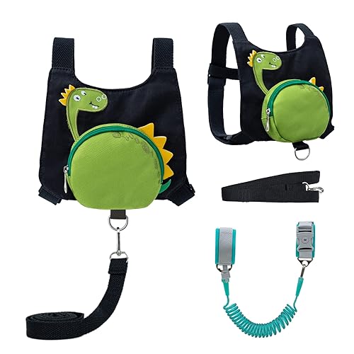 Arnés de seguridad de animales con correas para niños pequeños, antipérdida, correa de muñeca, muñequeras, dinosaurios