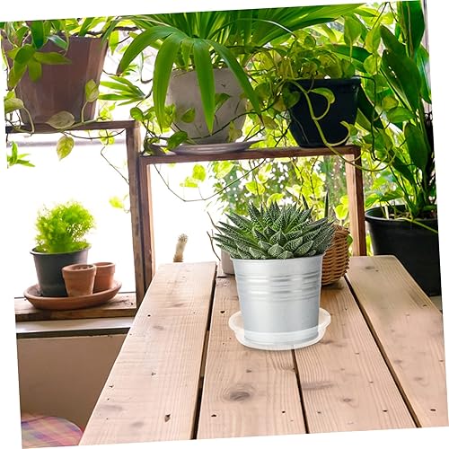 Miniatura 6 de VINTORKY 30pcs Flower Pot Holder Plant Pot Saucer Plant Bottom Trays Clear Flower Pot Saucers Transparent Plant Saucer Nursery Pot Tray suculentas