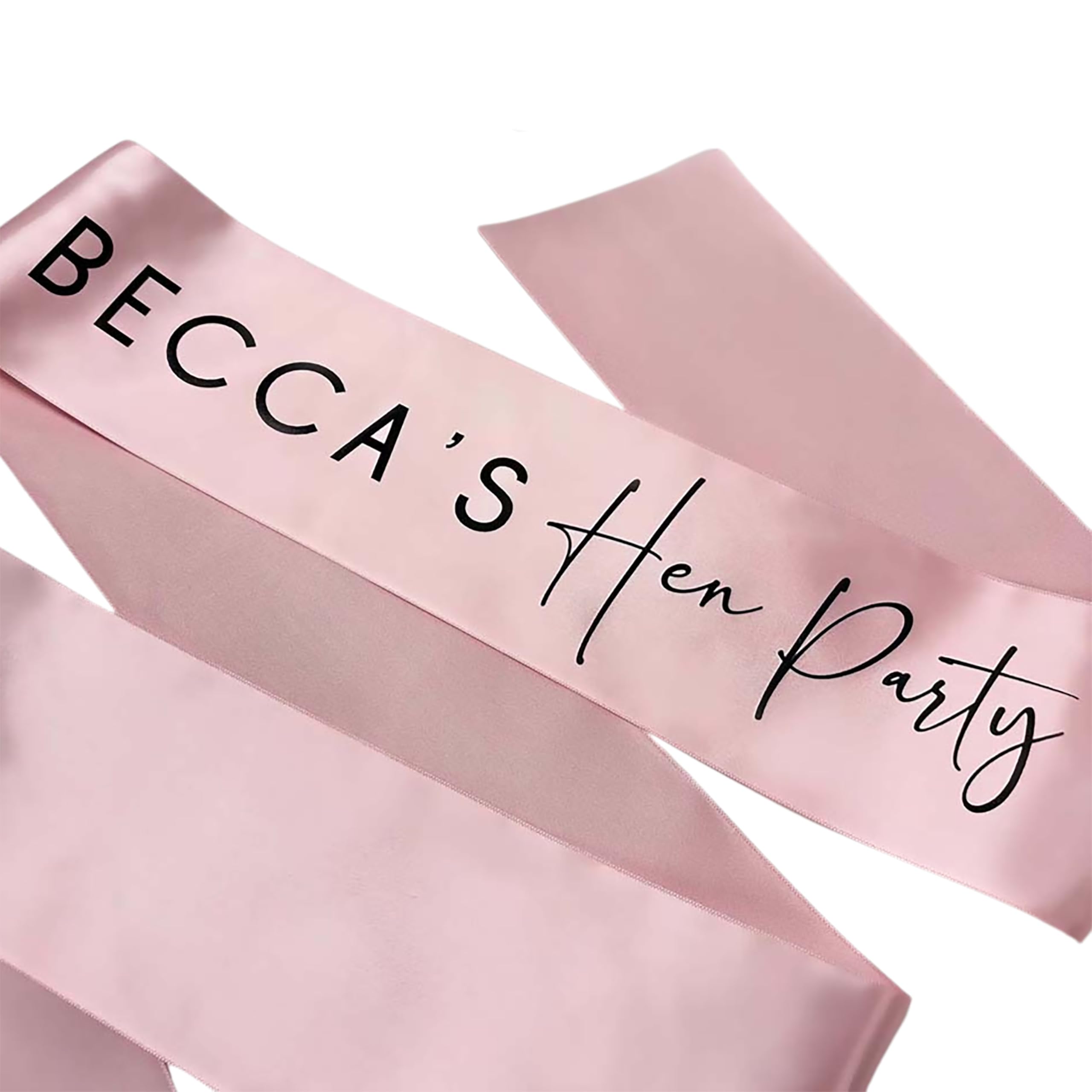 Personalised Hen Party Sash, Pink Bride Tribe, Adjustable,Standard 1.7m or Plus Size 2.1m