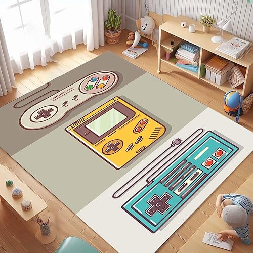 Miniatura 1 de Retro Gaming Rug, Gamer Decor, Video Game Style, Console Design, Gaming Room, Nostalgic Vibes, Retro Console, Playroom, Game Boy Inspired