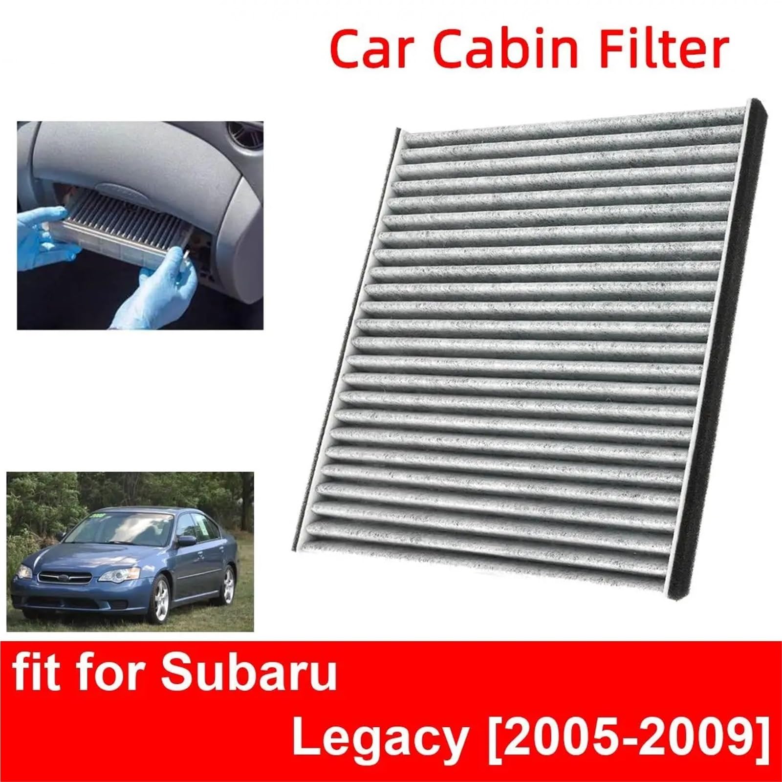 Filtr Powietrza Kabinowy Pasujący Do Subaru Legacy 2005-2009, Filtry Samochodowe Z Włókna Węglowego CF9846A 63210-AG000 63210-AG001 72880-AG00A(5pcs)