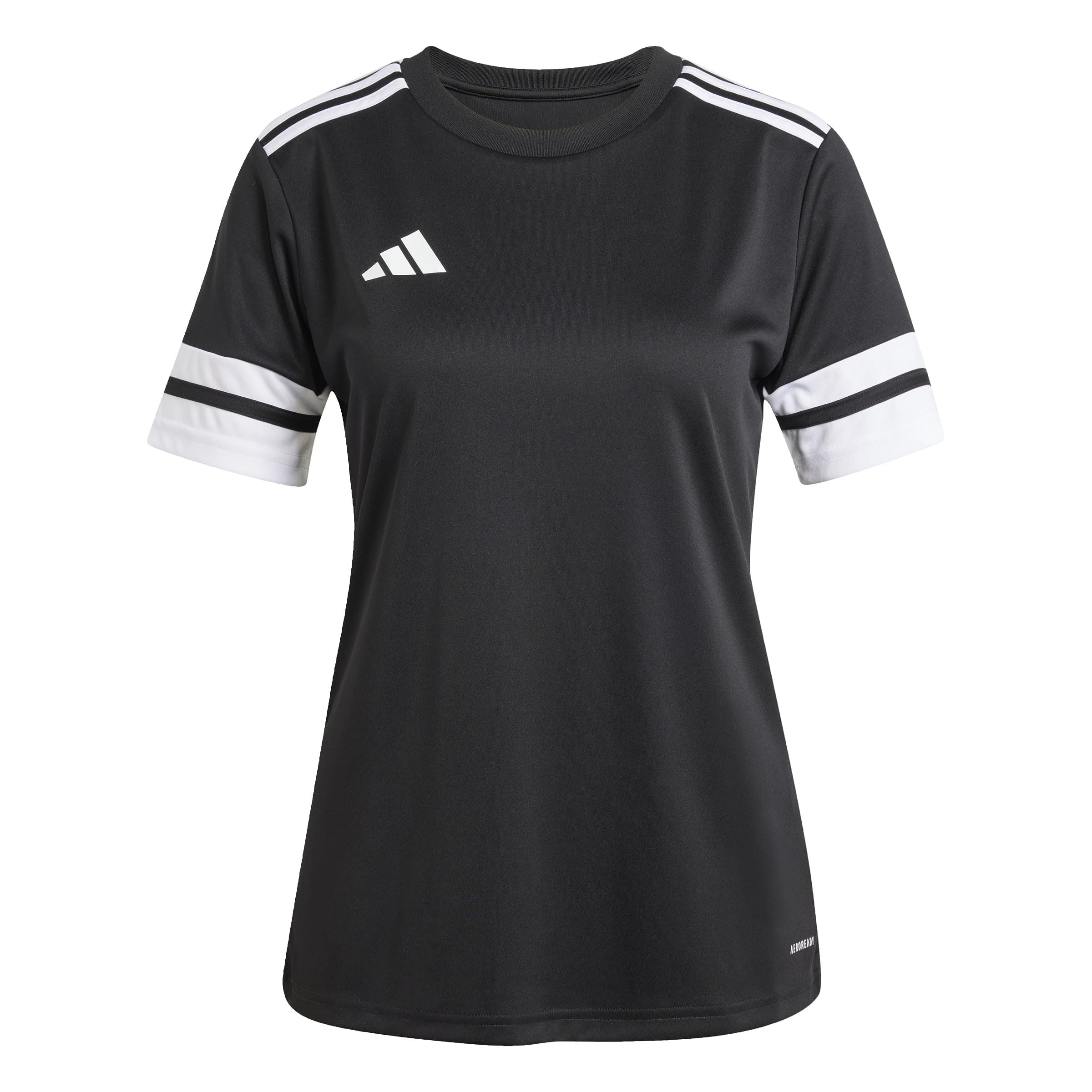 adidas Women's Squadra25 Jersey Short Sleeve Shirt, Black/White, M