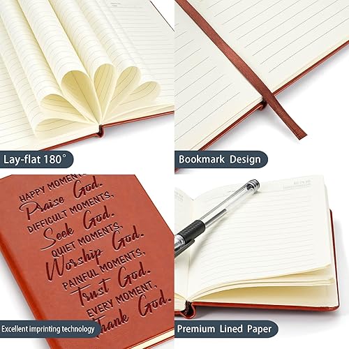 Miniatura 3 de Regalos cristianos, cuaderno de cuero, versículo de la Biblia, libro de escritura religiosa para mujeres y hombres, regalo cristiano inspirador
