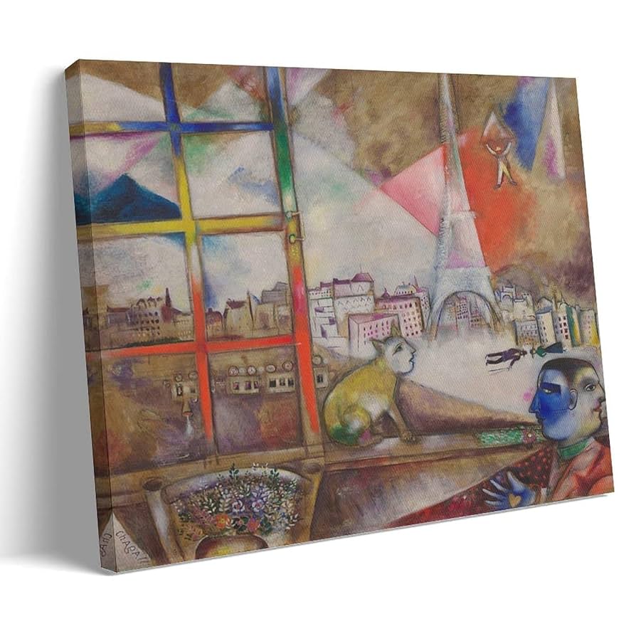 パリ/マルク シャガール/アートポスター Amazon.co.jp: マルク・シャガール パリの窓ポスター 1913年に