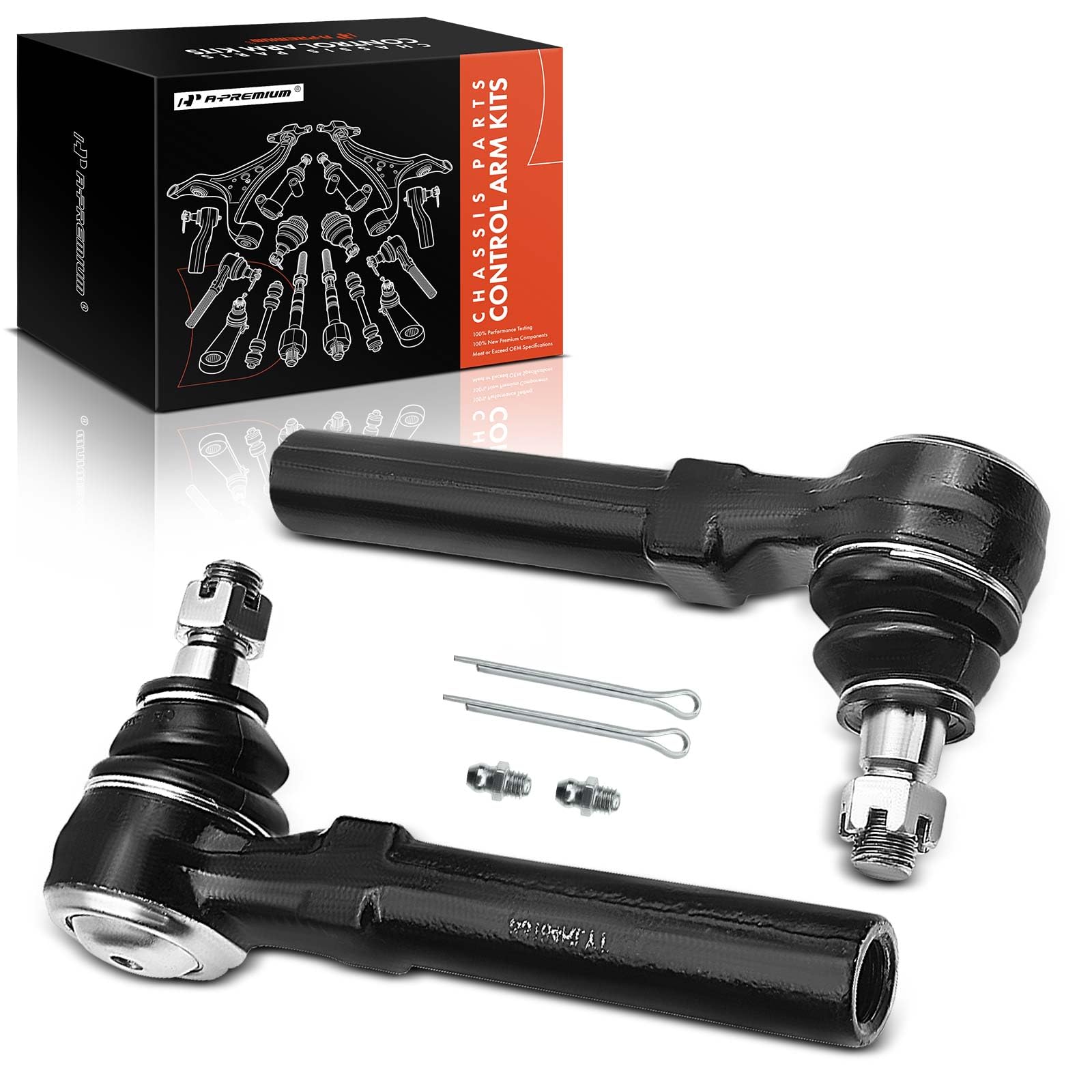 A-Premium Outer Tie Rod Ends Compatible with Ford Mustang 1994-2004 Replace# 2R3Z3A130AA, 2R3Z3A130AB 2-PC Set