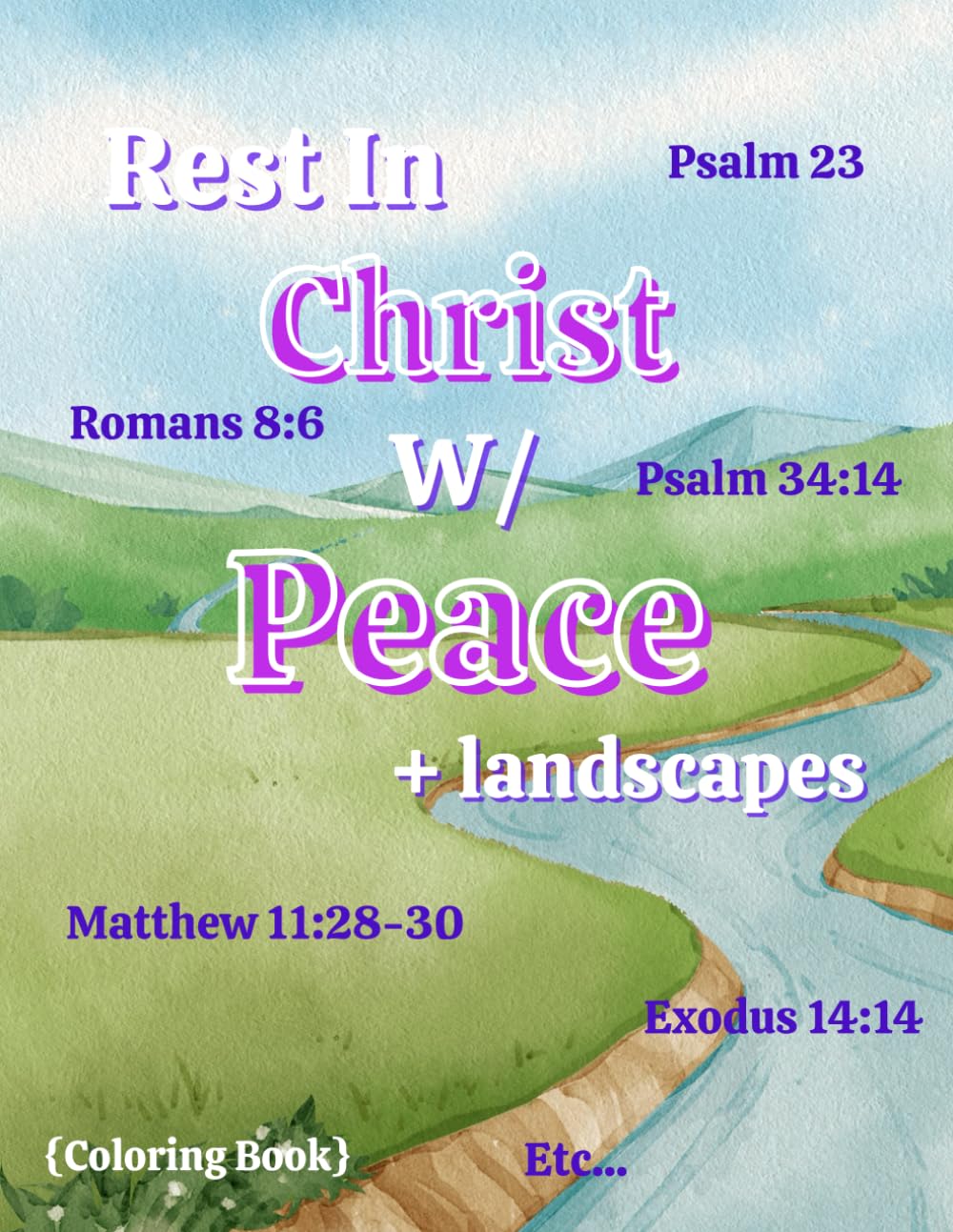 Rest In Christ With Peace (+ Landscapes) | Coloring Book