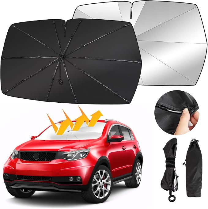 Parasole Pieghevole Per Mazda 3 (2014-2018) - Proadsy PRS287 - Protezione Su Misura Con Doppio Strato Riflettente - Anticalore E Anti UV - 2