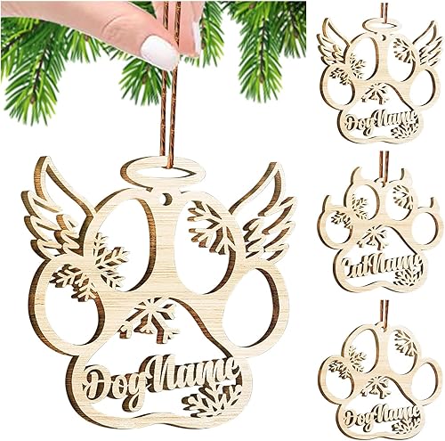 Decoración con colgante de pata de Navidad regalo personalizado para los amantes de las mascotas Navidad Año Nuevo 2022 pata de perro 1 unidad