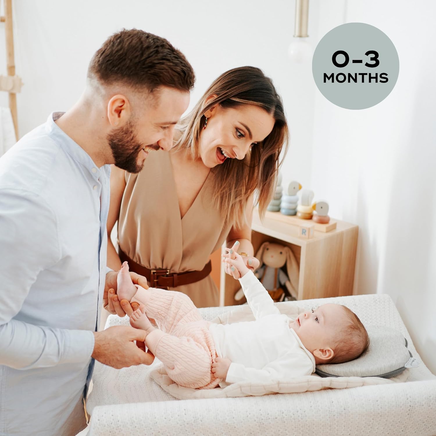 Babymoov Lovenest Organic Baby Infant Cushion, Pediatrician Designed Versatile, Comfortable, Machine-Washable Head and Neck Support (Made in Europe), Baby Registry Must Have