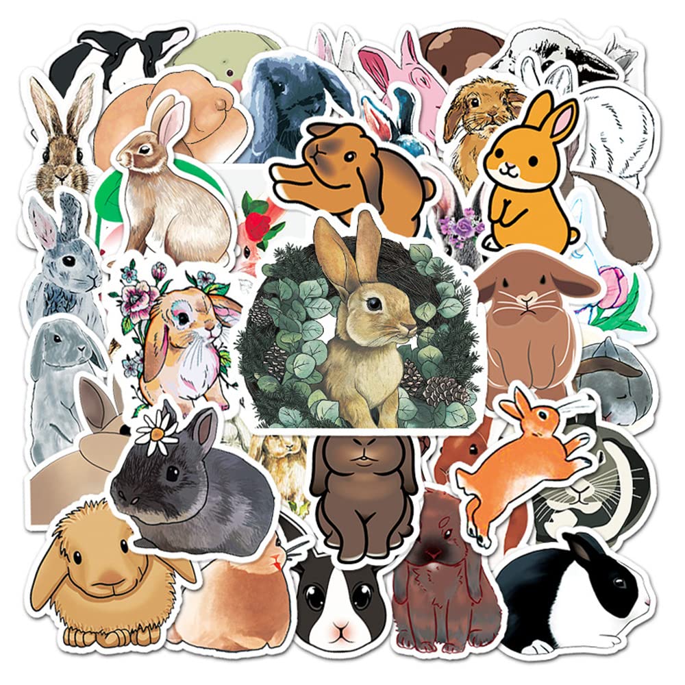 Rabbit Stickerᕱᘏ ゛専用 Amazon.com: 50Pieces Kawaii Rabbit Stickers for Kids Cute