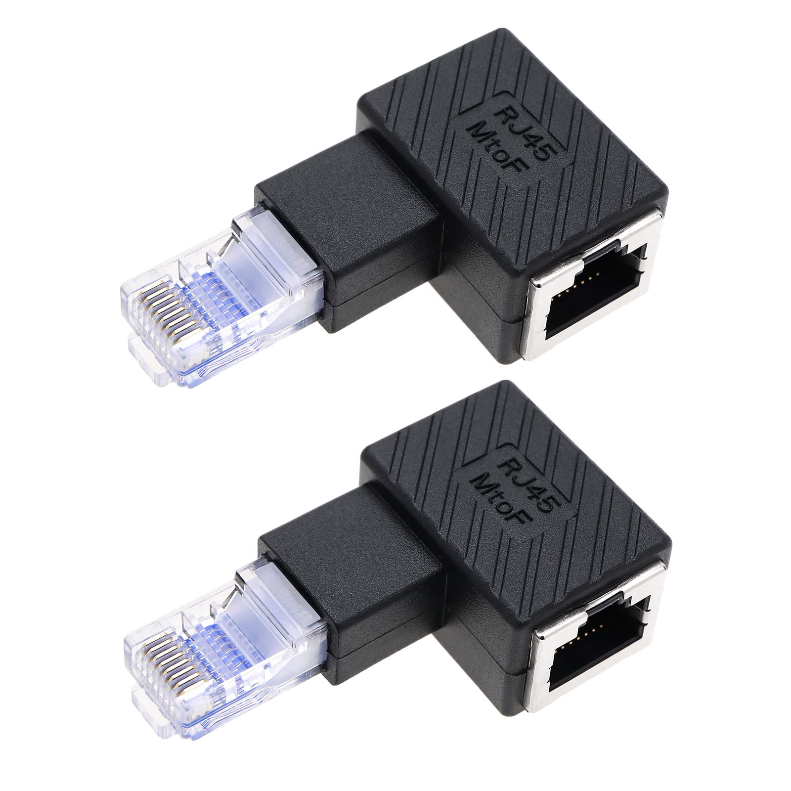 Cable Extension Rj45 90 Grados Cable Alargador Ethernet RJ45 Macho-hembra, 30 Cm - Angulo Recto - Ideal Para Conectar En Espacios Estrechos Cables De Red Hembra Macho