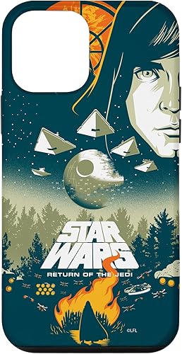 Miniatura 16 de Funda para iPhone 15 Pro Max con póster de película retro ilustrada de Star Wars El regreso del Jedi