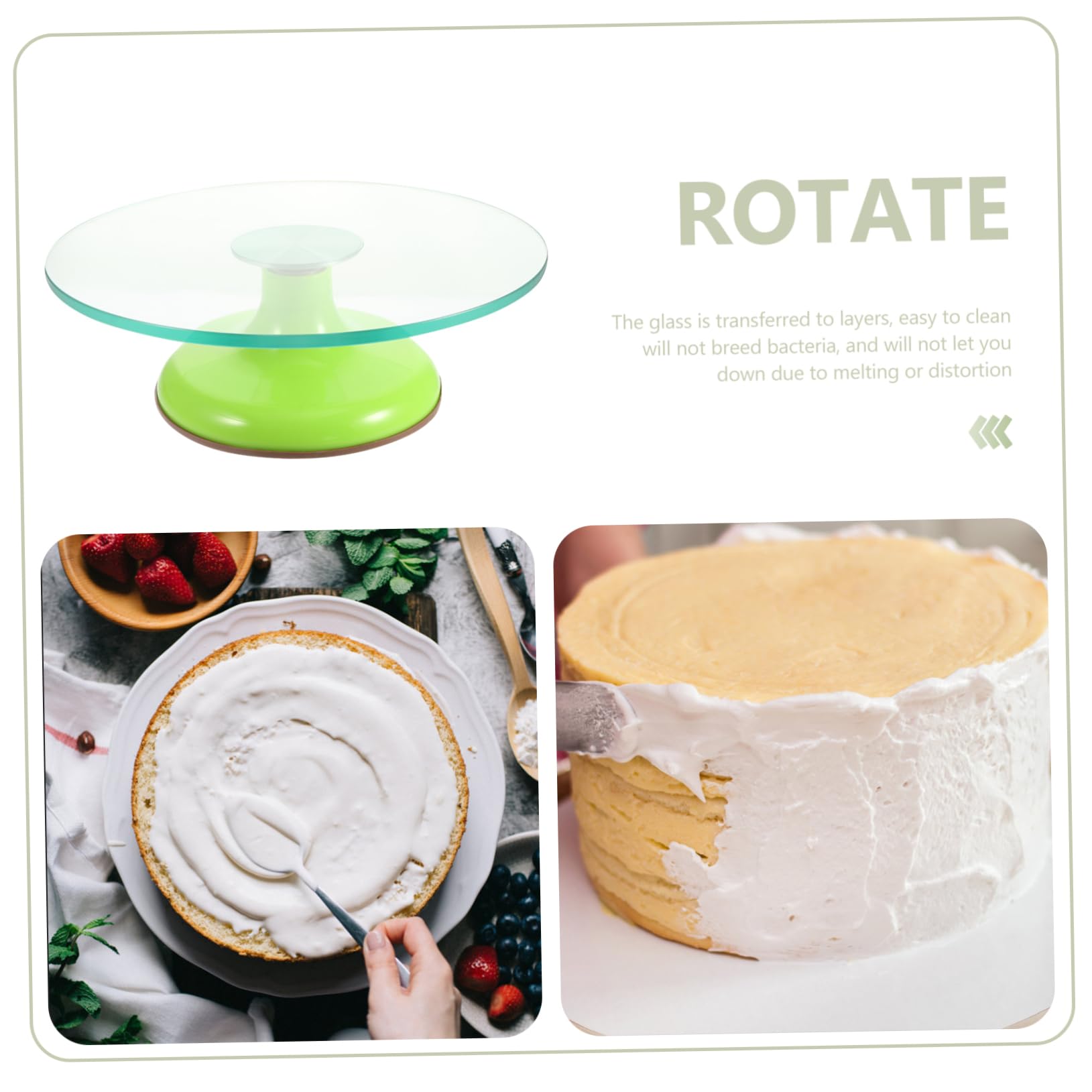 PRETYZOOM Plato Giratorio Decorar Tartas Herramienta Hacer Pasteles Robusto y Resistente