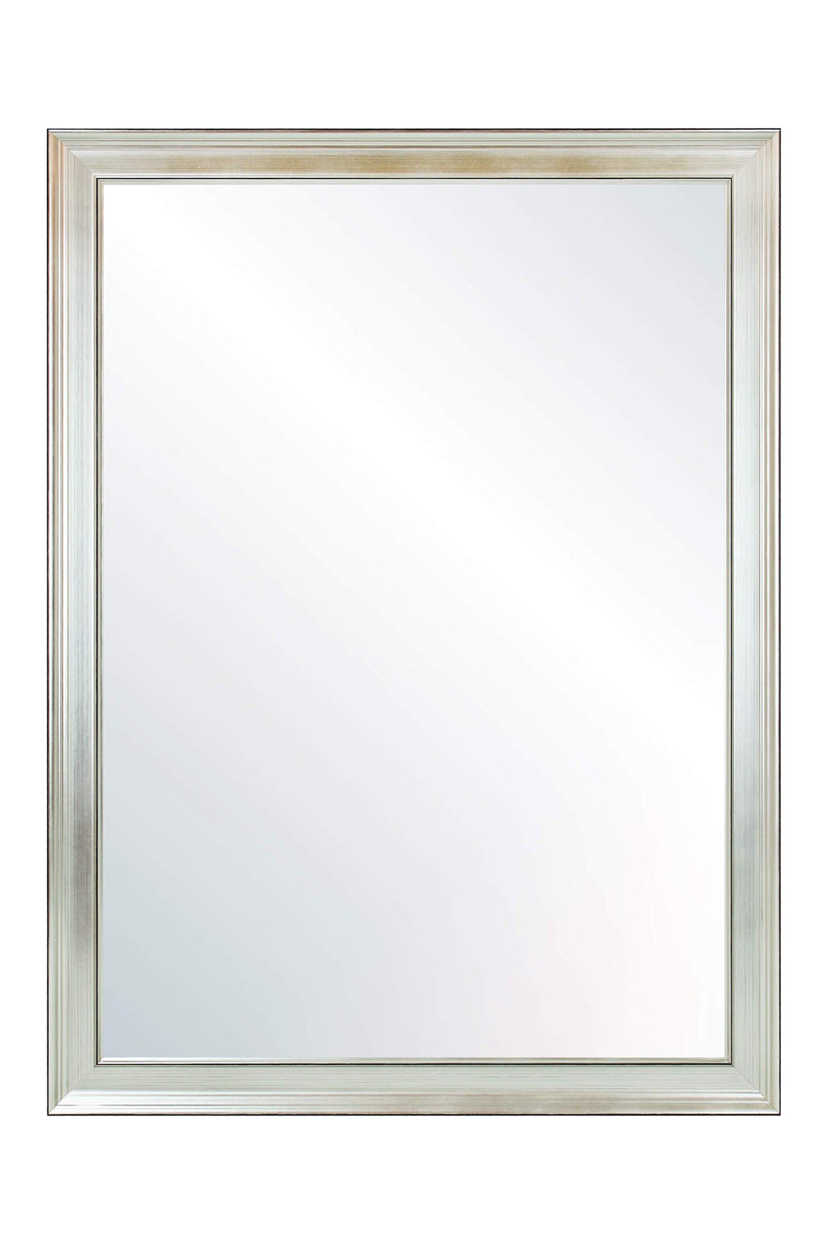 CHELY INTERMARKET, Espejo de Pared Cuerpo Entero Medidas 50X70 cm (57,50x77,50 cm) Plateado/Mod-155, Ideal para peluquerías, Dormitorio y oficinas. Fabricado en España. Material Madera.