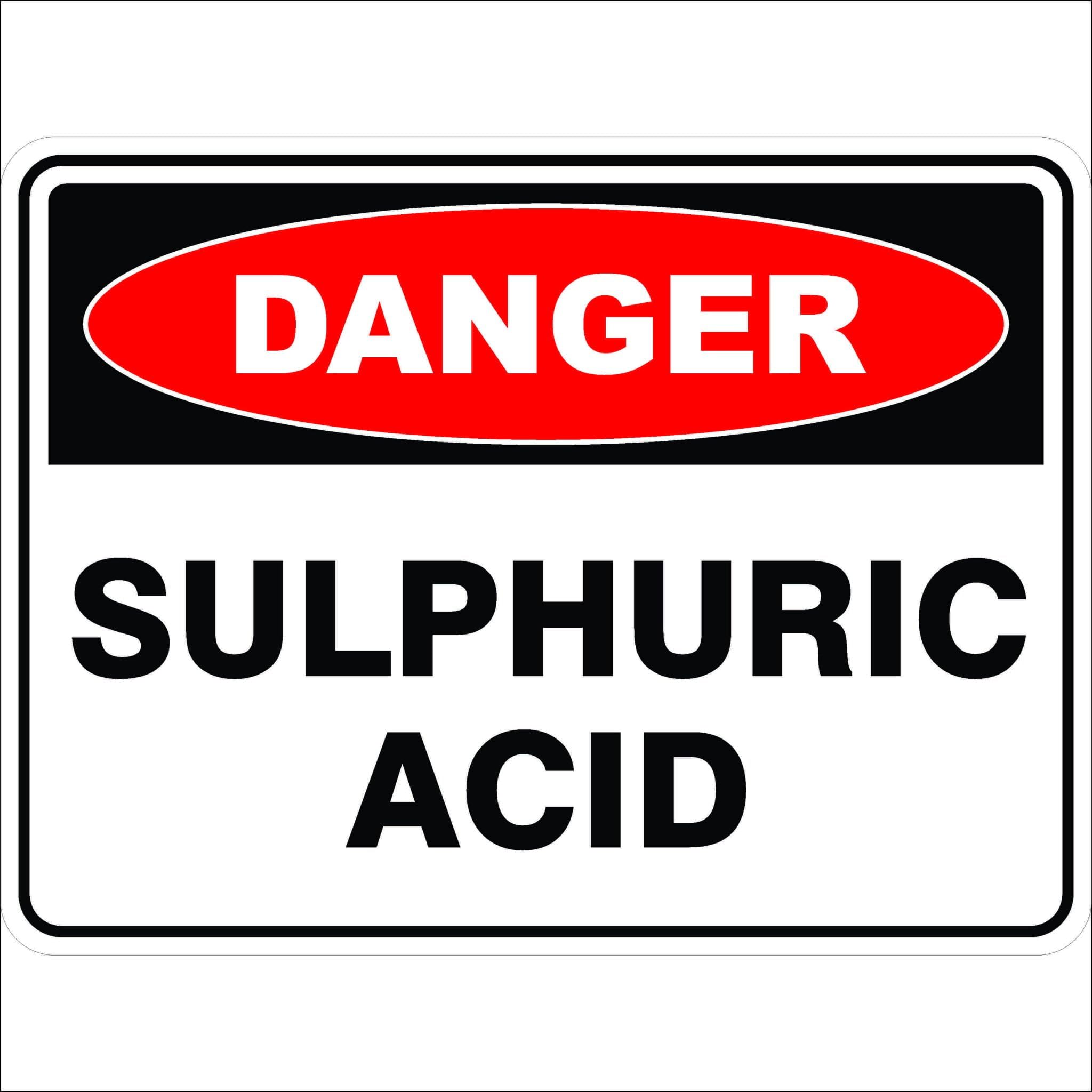 Sulphuric Acid Danger Signs Metal Tin Sign 8 x 12 inch for Industrial & Commercial