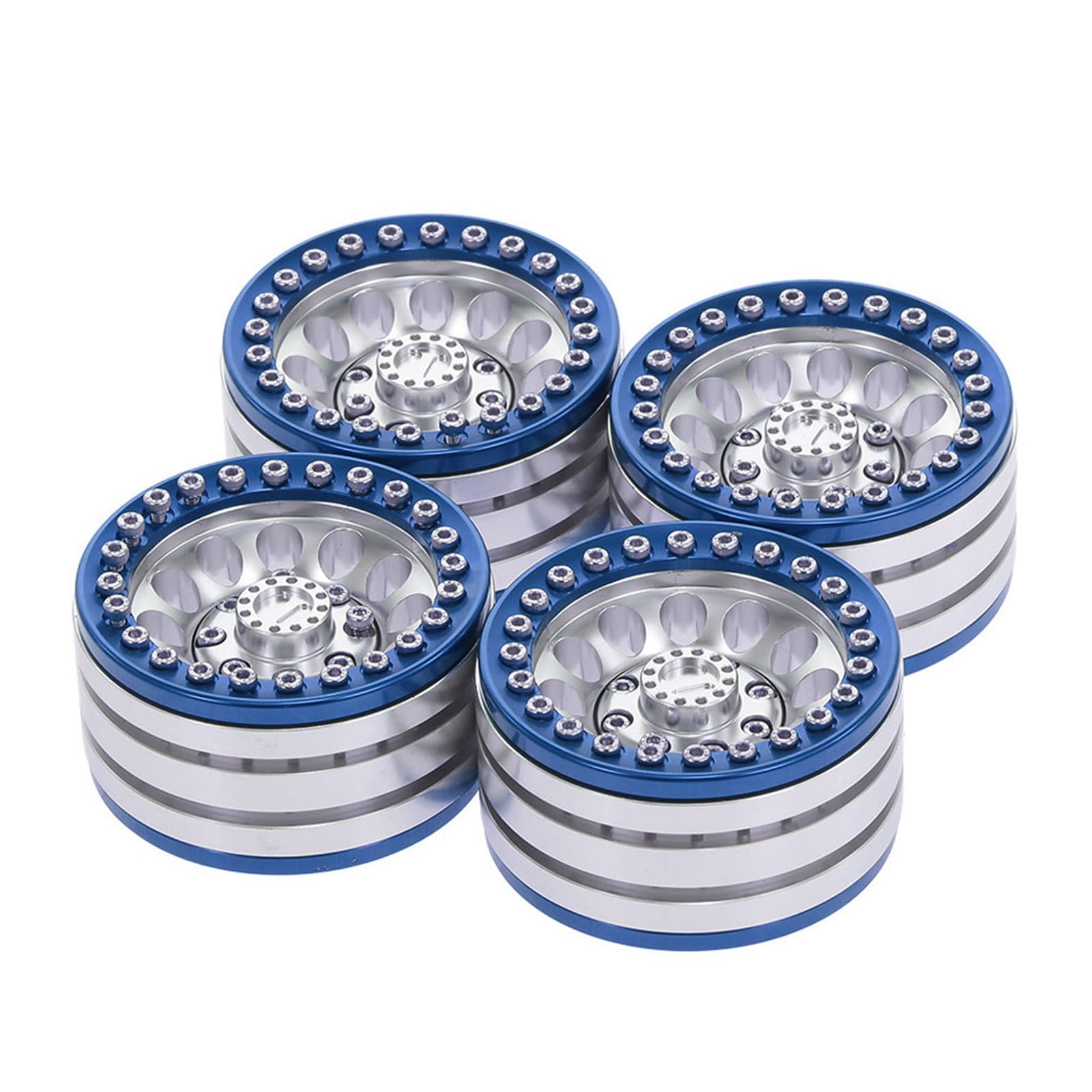 Lot de 4 jantes de voiture en métal 4,8 cm adaptées pour voiture à distance 1/10 modifiée